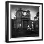 Frau and Herr Fritz Kehl Dining on Terrace of their Bombed-Out Villa-Nina Leen-Framed Photographic Print