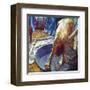 Frau in der Bedewanne-Edgar Degas-Framed Art Print