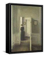 Frau in Einem Hellen Innenraum, 1913-Vilhelm Hammershoi-Framed Stretched Canvas