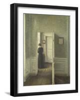 Frau in Einem Hellen Innenraum, 1913-Vilhelm Hammershoi-Framed Giclee Print