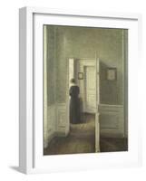 Frau in Einem Hellen Innenraum, 1913-Vilhelm Hammershoi-Framed Giclee Print