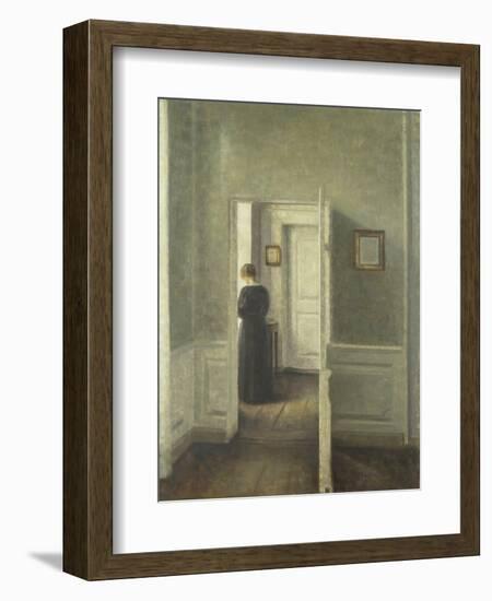 Frau in Einem Hellen Innenraum, 1913-Vilhelm Hammershoi-Framed Giclee Print