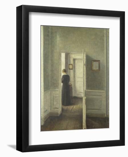 Frau in Einem Hellen Innenraum, 1913-Vilhelm Hammershoi-Framed Giclee Print