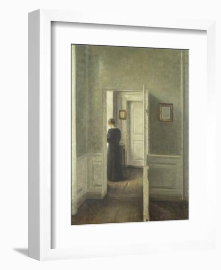 Frau in Einem Hellen Innenraum, 1913-Vilhelm Hammershoi-Framed Giclee Print