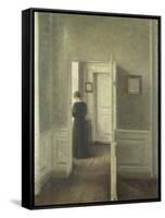 Frau in Einem Hellen Innenraum, 1913-Vilhelm Hammershoi-Framed Stretched Canvas