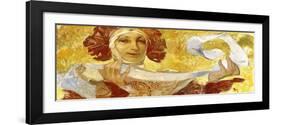 Frau mit einem Band. Um 1902-03-Alphonse Mucha-Framed Giclee Print