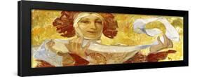 Frau mit einem Band. Um 1902-03-Alphonse Mucha-Framed Giclee Print