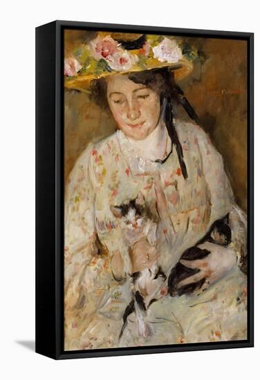 Frau Mit Katzen-Lovis Corinth-Framed Stretched Canvas