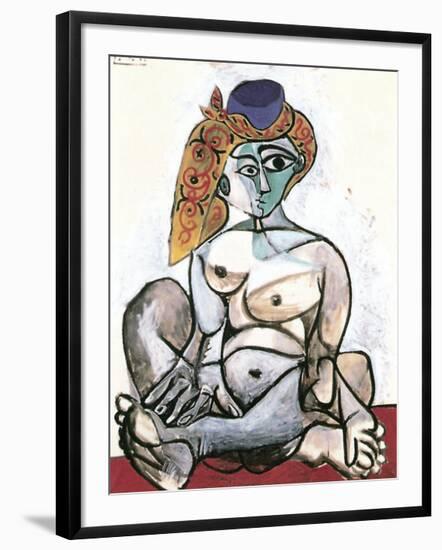 Frau mit Turban, 1955-Pablo Picasso-Framed Art Print