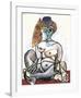 Frau mit Turban, 1955-Pablo Picasso-Framed Art Print