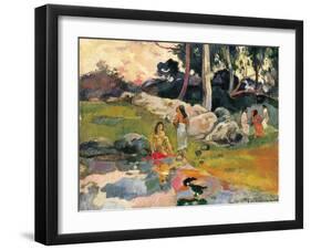 Frauen an einem Flussufer (Femmes au bord de la rivière). 1891-93-Paul Gauguin-Framed Giclee Print