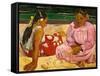 Frauen Von Tahiti (Oder: Am Strand).1891-Paul Gauguin-Framed Stretched Canvas