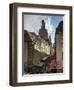 Frauenkirche Looming Over Shopping Area, Dresden, Saxony, Germany, Europe-Michael Snell-Framed Photographic Print