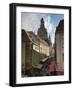 Frauenkirche Looming Over Shopping Area, Dresden, Saxony, Germany, Europe-Michael Snell-Framed Photographic Print