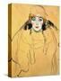 Frauenkopf-Female head,1917 / 18 67 x 56 cm.-Gustav Klimt-Stretched Canvas