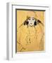 Frauenkopf-Female head,1917 / 18 67 x 56 cm.-Gustav Klimt-Framed Giclee Print