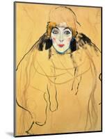 Frauenkopf-Female head,1917 / 18 67 x 56 cm.-Gustav Klimt-Mounted Giclee Print