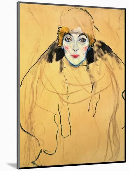 Frauenkopf-Female head,1917 / 18 67 x 56 cm.-Gustav Klimt-Mounted Giclee Print