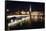 Fraumunster Abbey Night Scenic, Zurich-George Oze-Framed Stretched Canvas