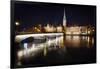 Fraumunster Abbey Night Scenic, Zurich-George Oze-Framed Photographic Print