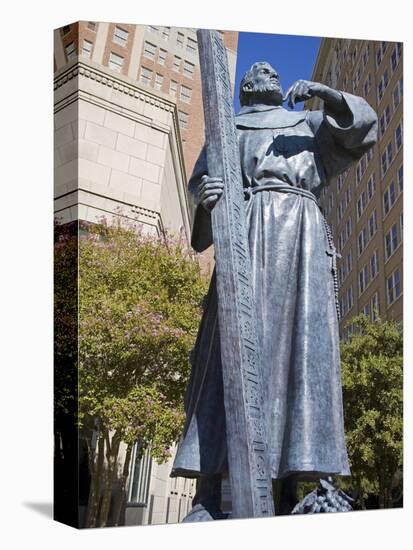 Fray Garcia Monument in Pioneer Plaza, El Paso, Texas, United States of America, North America-Richard Cummins-Stretched Canvas