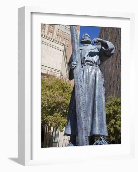 Fray Garcia Monument in Pioneer Plaza, El Paso, Texas, United States of America, North America-Richard Cummins-Framed Photographic Print