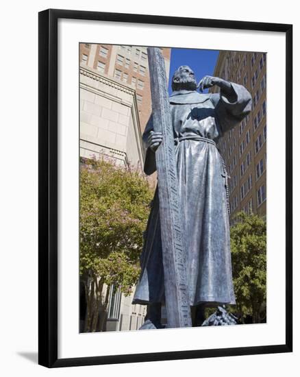 Fray Garcia Monument in Pioneer Plaza, El Paso, Texas, United States of America, North America-Richard Cummins-Framed Photographic Print