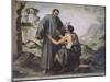 Fray Ginepero and the Poor Man-Bartolome Esteban Murillo-Mounted Giclee Print