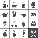 Food and Drink Icons-frbird-Framed Stretched Canvas