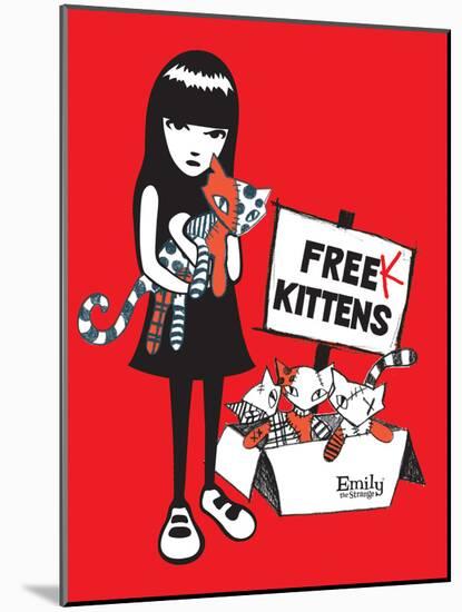 Freak Kittens-Emily the Strange-Mounted Poster