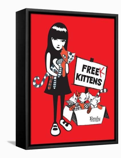 Freak Kittens-Emily the Strange-Framed Stretched Canvas