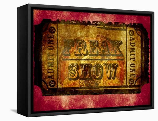 Freak Show Ticket 2-null-Framed Stretched Canvas