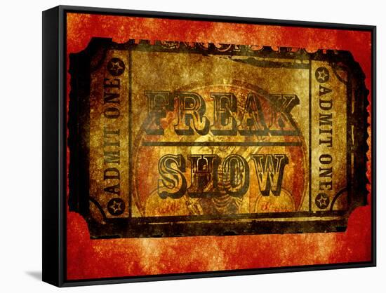 Freak Show Ticket 4-null-Framed Stretched Canvas