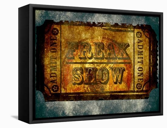 Freak Show Ticket 5-null-Framed Stretched Canvas