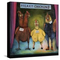 Freaky Chickens-Leah Saulnier-Stretched Canvas