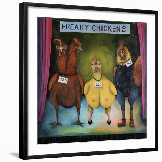 Freaky Chickens-Leah Saulnier-Framed Giclee Print