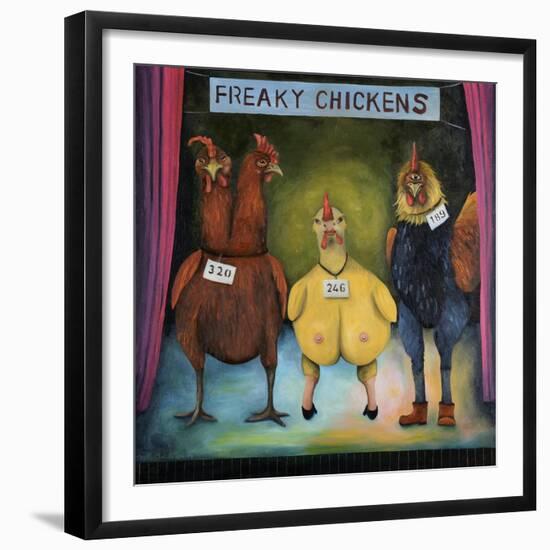 Freaky Chickens-Leah Saulnier-Framed Giclee Print