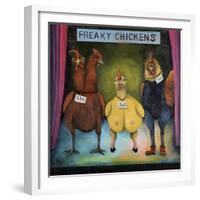 Freaky Chickens-Leah Saulnier-Framed Giclee Print