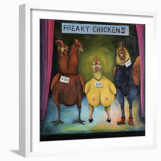 Freaky Chickens-Leah Saulnier-Framed Giclee Print