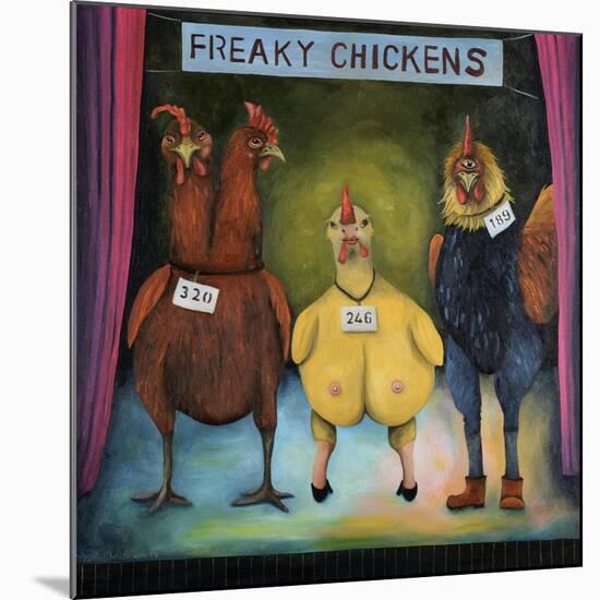 Freaky Chickens-Leah Saulnier-Mounted Giclee Print