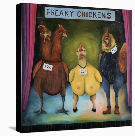 Freaky Chickens-Leah Saulnier-Stretched Canvas