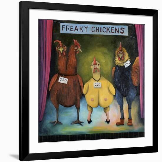 Freaky Chickens-Leah Saulnier-Framed Giclee Print