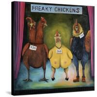 Freaky Chickens-Leah Saulnier-Stretched Canvas