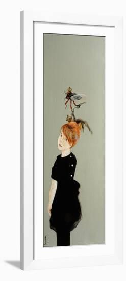 Freckled Girl with Black Prince Cicada, 2016-Susan Adams-Framed Premium Giclee Print