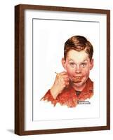 Freckles-Norman Rockwell-Framed Giclee Print