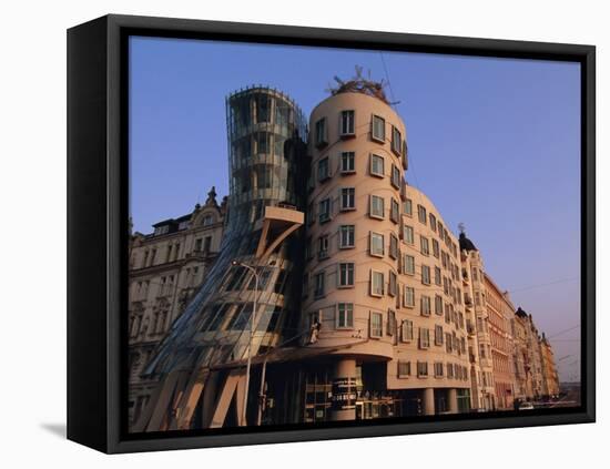 Fred and Ginger Building, Prague, Czech Republic, Europe-Neale Clarke-Framed Stretched Canvas