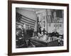 Fred Bays Sitting at His Desk at the Democratic State Headquarters-Hansel Mieth-Framed Premium Photographic Print