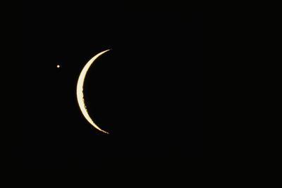 Photo of Venus & Crescent Moon