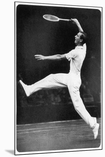 Fred. J. Perry Playing on the Centre Court at Wimbledon-null-Mounted Photographic Print