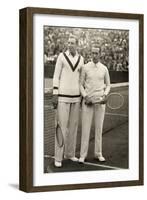 Fred Perry and Cochet Before Their Match-null-Framed Art Print